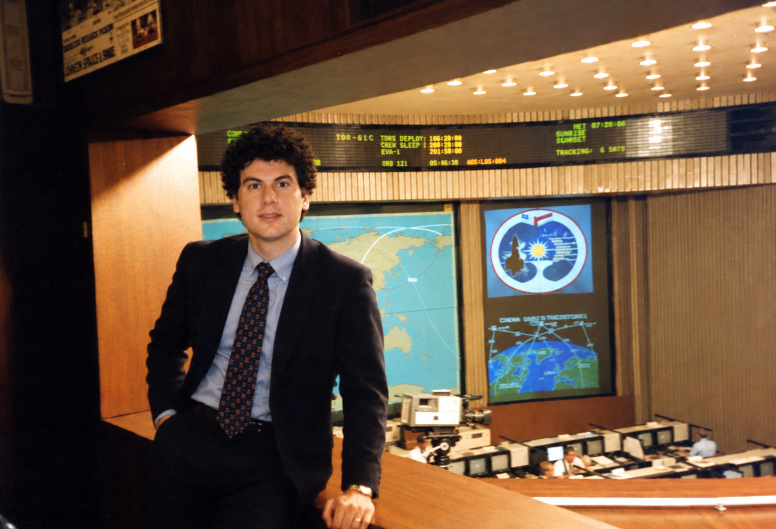 Michael Slage at mission control